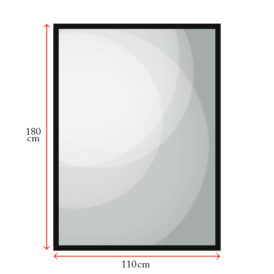 Windsor - Seamless XL Mirror (180cm x 110cm) Measurements